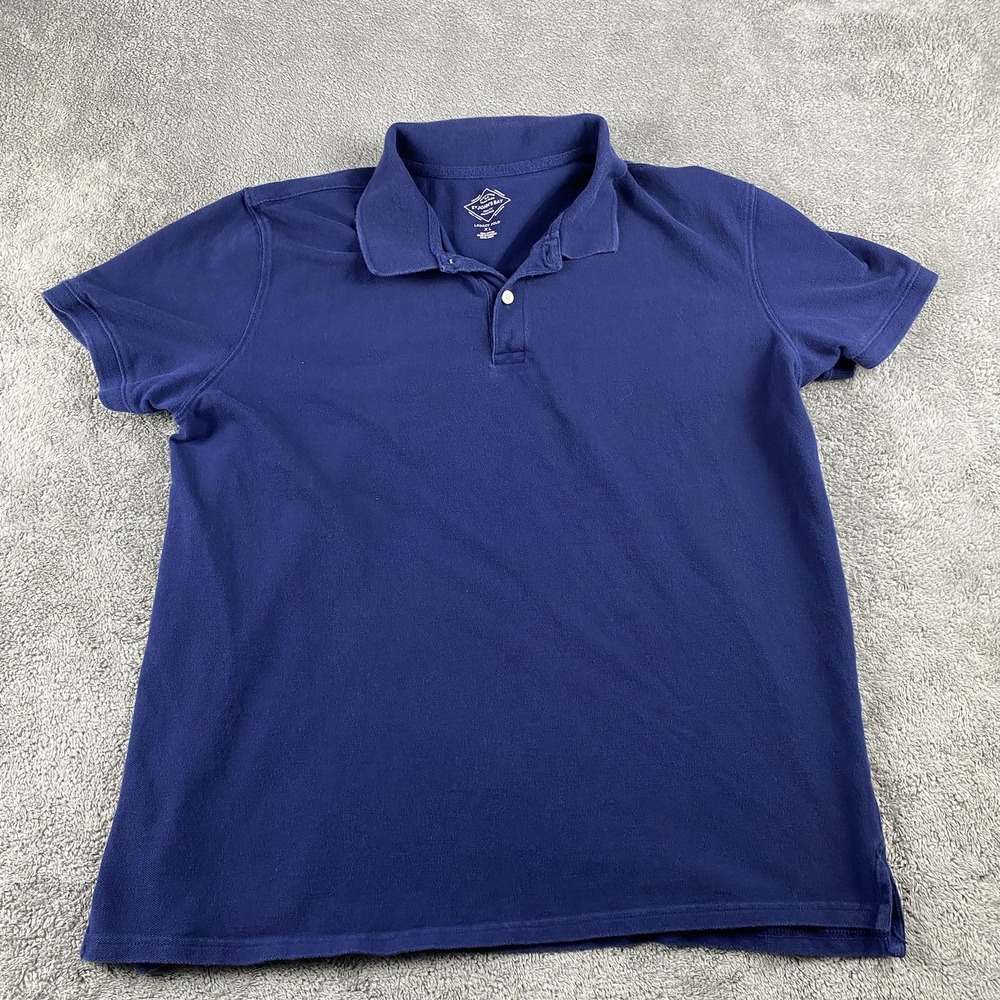 St Johns Bay Legacy Polo Shirt Mens XL Navy Blue Short Sleeve‎